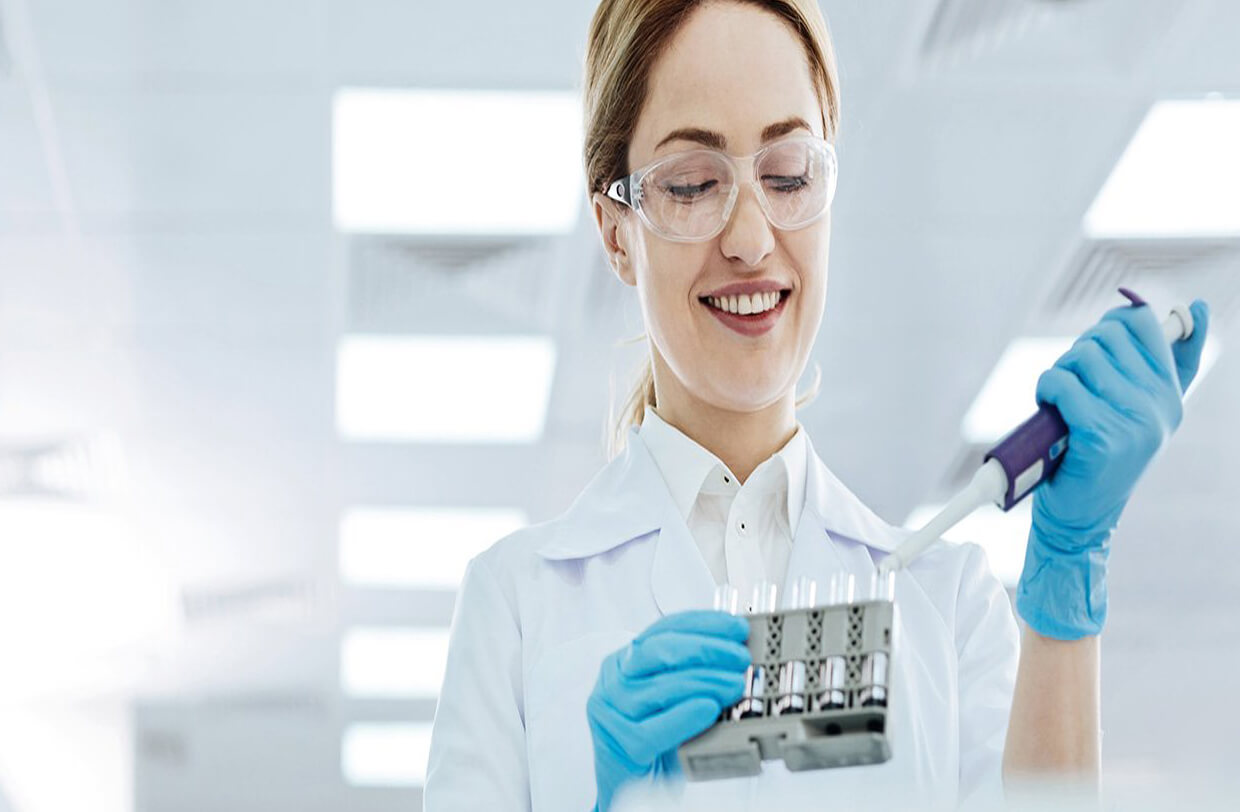 Frustrated researcher in lab